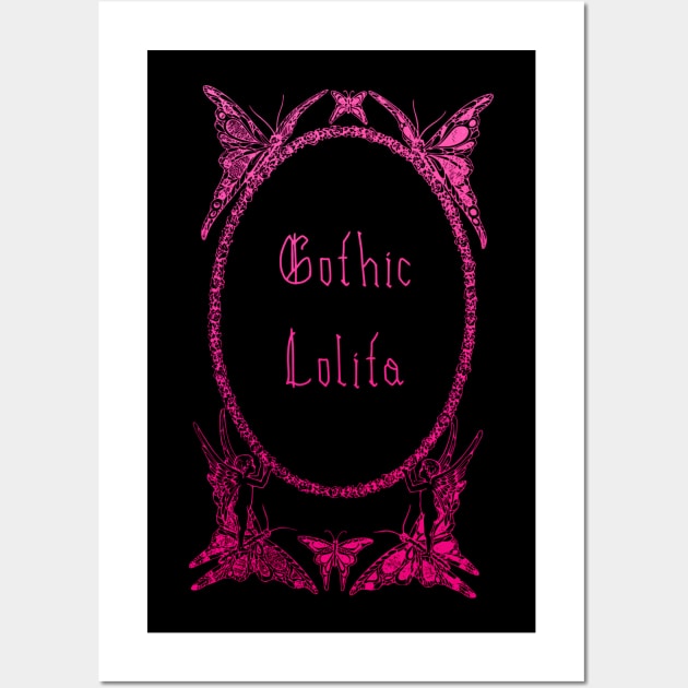 Gothic Lolita Romantic Butterfly Wall Art by bestcoolshirts